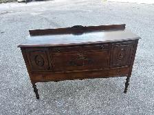 Free delivery used antique Vintage Wooden Buffet Sideboard