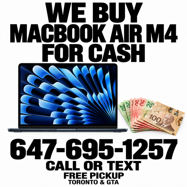 We Buy MacBook Air M4 for Cash | Free Pickup Toronto & GTA