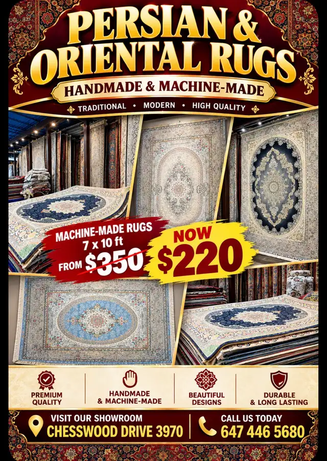 BRAND NEW PERSIAN RUGS FOR SALE – 70% OFF!