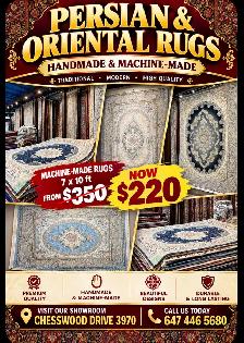 BRAND NEW PERSIAN RUGS FOR SALE – 70% OFF!