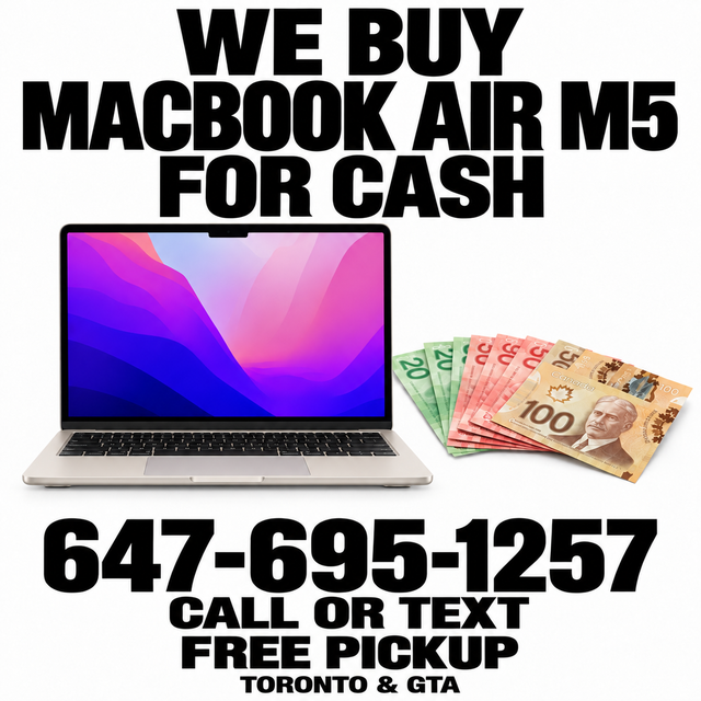 We Buy MacBook Air M5 for Cash | Free Pickup Toronto & GTA