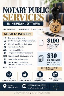 NOTARY PUBLIC SERVICES – NEPEAN, OTTAWA