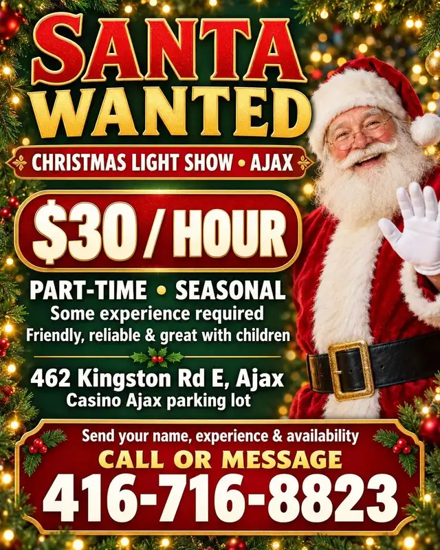 SANTA WANTED – AJAX Christmas Light Show