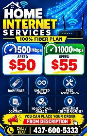 Home Internet Sale $50 & $55