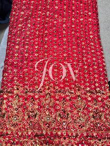 Handmade vintage heavy bridal duppata fabric
