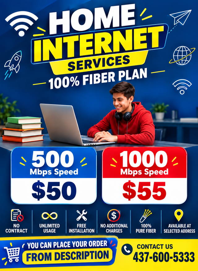Cheapest Fibre Internet 1 Gbps $55 – No Contract