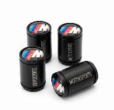 New BMW 'M-Motorsport' tire-valves. Set of 4. Guaranteed fit.