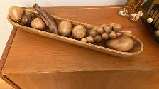 Mid century. TEAK TECK Fruits plateau / Vase Murano / Camions / - Photo 4