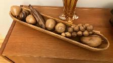 Mid century. TEAK TECK Fruits plateau / Vase Murano / Camions / - Photo 5