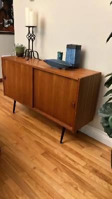 Mid century. TEAK TECK meuble. Crédence, buffet, bar, vaisselier - Photo 9