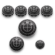BMW 'Stealth' set of 7 badges, emblems and caps for rims & body. - Photo 2