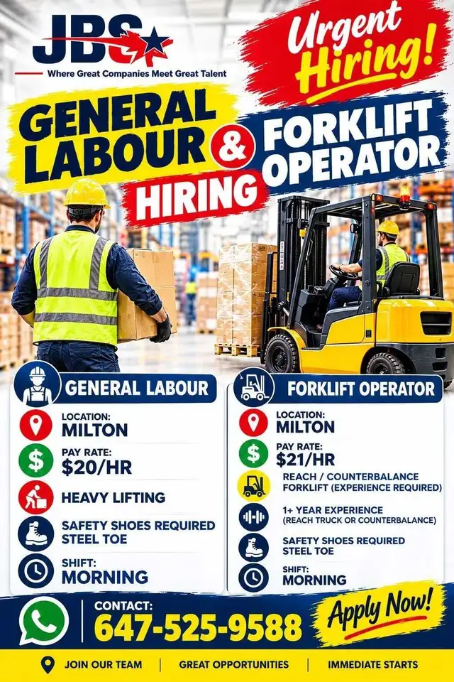 GENERAL LABOUR AND FORKLIFT TRUCK