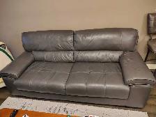 Couch-leather grey 73 inch - Photo 2