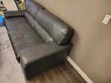 Couch-leather grey 73 inch - Photo 3