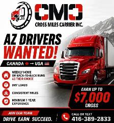 Hiring AZ Driver-Canada to USA