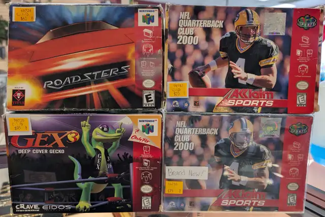 Nintendo 64 N64 Games: Mario Kart, Gex, Roadsters, NFL, Quake