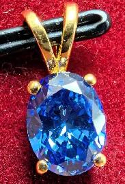 Brand New Silver Tanzanite Pendant For Sale