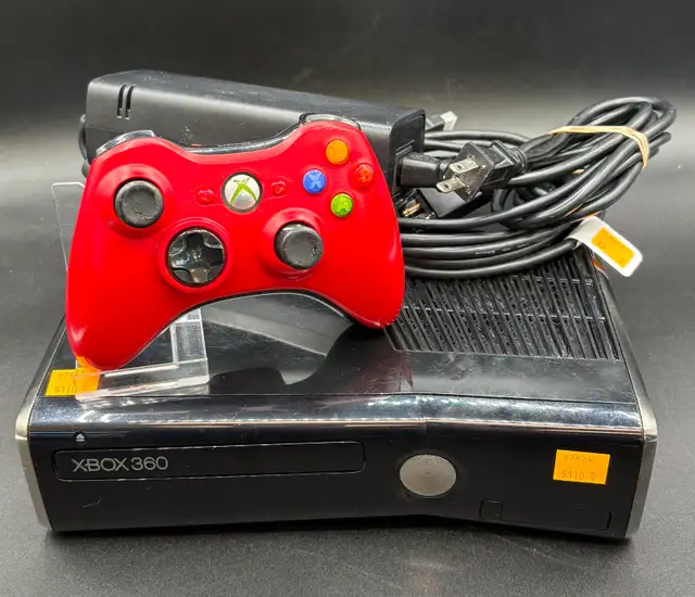 250gb Xbox 360 S - Complete with Red Controller