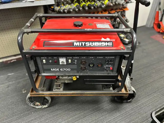 Mitsubishi MGE6700 Gas generator on steel cart