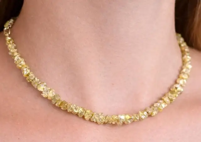 Brand New Silver Diamond Necklace For Sale