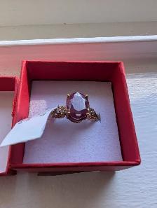 Brand New 10K Gold Natural Ruby Ring For Sale - Photo 2