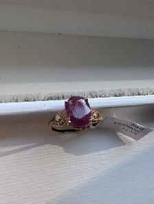 Brand New 10K Gold Natural Ruby Ring For Sale - Photo 5