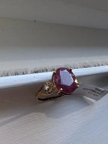 Brand New 10K Gold Natural Ruby Ring For Sale - Photo 6
