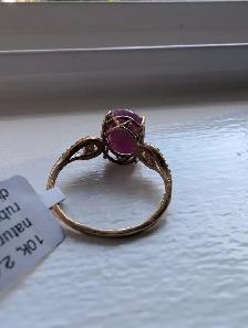 Brand New 10K Gold Natural Ruby Ring For Sale - Photo 9