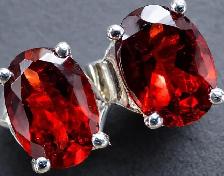Brand New Silver Garnet Earrings For Sale