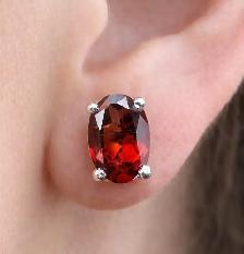 Brand New Silver Garnet Earrings For Sale - Photo 5