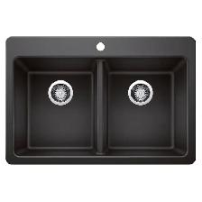 Blanco Homestyle 30.5' Double Bowl SILGRANIT Kitchen Sink - Coal - Photo 2