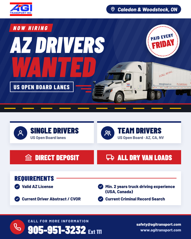 Hiring AZ Drivers Solo and Teams