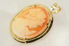 14K CAMEO BROOCH/PENDANT