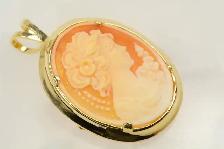 14K CAMEO BROOCH/PENDANT - Photo 3