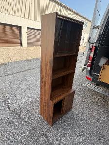 Free delivery used Vintage Dark Wood Shelving Unit - Photo 3