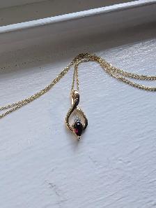 Brand New Gold Plated Garnet Necklace For Sale - Photo 7