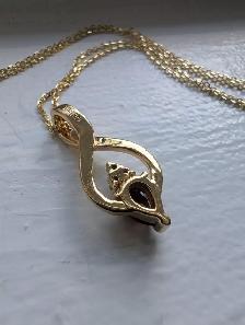 Brand New Gold Plated Garnet Necklace For Sale - Photo 9