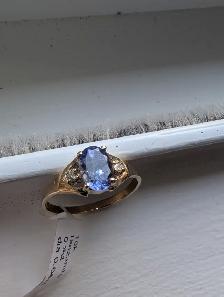 Brand New 10K Yellow Gold Tanzanite Ring For Sale - Photo 7