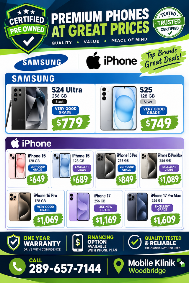 Samsung & iPhone Deals | Certified Pre-Owned Phones | 1-Year War