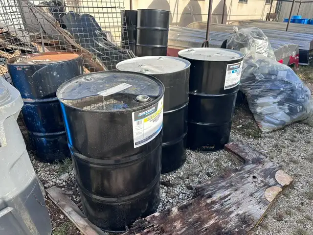 Used oil drums $10.00 each (or $50 for all 7)