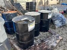 Used oil drums $10.00 each (or $50 for all 7)