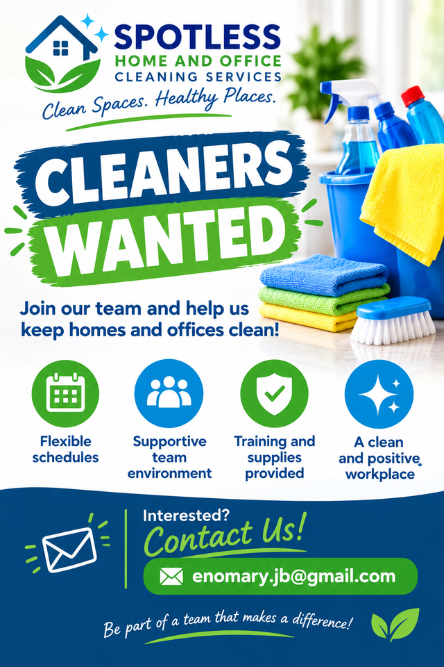Cleaner Wanted