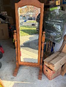 Vintage floor stand mirror