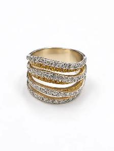 18 Karat Layered Natural Diamond Ring 1.00CTW