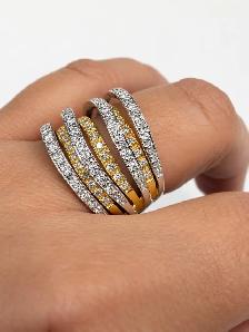 18 Karat Layered Natural Diamond Ring 1.00CTW - Photo 2