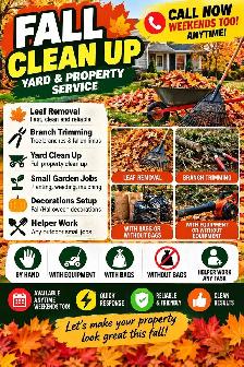 FALL CLEANUP & YARD WORK – AVAILABLE WEEKENDS TOO!
