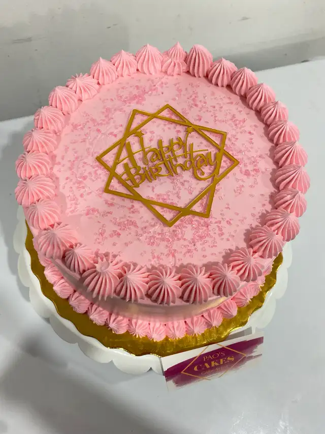 Pink cakes , birthday cakes