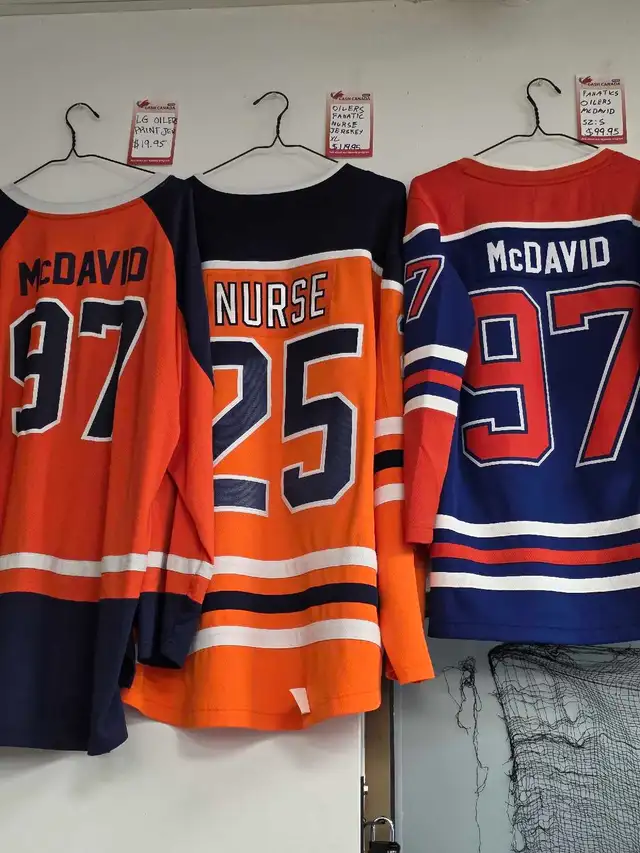 Assortment of jerseys