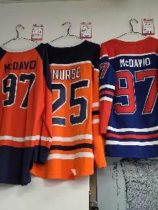 Assortment of jerseys
