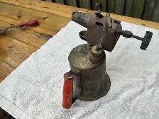Vintage Brass Blowtorch with Red Wood Handle ! - Photo 7